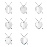 Personalized Stainless Steel Birthstones Family Necklace
