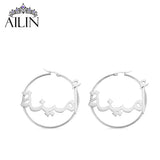 Personalized Arabic Hoop Name Earrings for Women