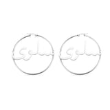 Personalized Arabic Hoop Name Earrings for Women