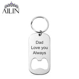 Custom Stainless Steel Bottle Opener Keychain for Pet Lover