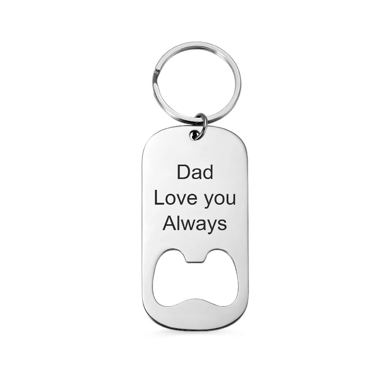 Custom Stainless Steel Bottle Opener Keychain for Pet Lover