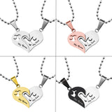 Stainless Steel Breakable Heart Necklace Bead Chain Romantic Gift