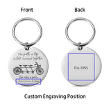 Personalized Stainless Steel Love Makes a Family Keychain