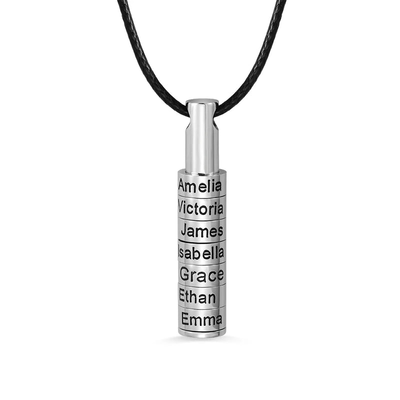 Personalized Stainless Steel Name Beads Necklace Family Gift Choker