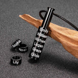 Personalized Stainless Steel Name Beads Necklace Family Gift Choker
