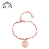 Personalized Stainless Steel Initial Bracelet for Woman
