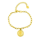 Personalized Stainless Steel Initial Bracelet for Woman