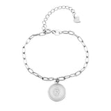Personalized Stainless Steel Initial Bracelet for Woman