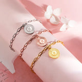 Personalized Stainless Steel Initial Bracelet for Woman