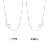 Custom Stainless Steel Sideways 1-2 Letters Layered Necklace with Names