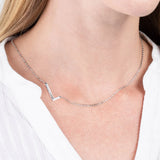 Custom Stainless Steel Sideways 1-2 Letters Layered Necklace with Names