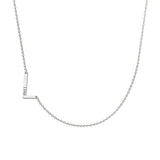Custom Stainless Steel Sideways 1-2 Letters Layered Necklace with Names
