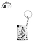 Custom Intersection of Love Keychain, Anniversary Gift