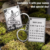 Custom Intersection of Love Keychain, Anniversary Gift