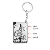 Custom Intersection of Love Keychain, Anniversary Gift
