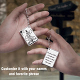 Custom Intersection of Love Keychain, Anniversary Gift
