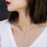Personalized Stainless Steel Two Names Y-shaped Necklace in Rose