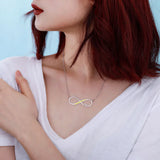 Steel Infinity Name Necklace - Hero's Mom/Wife/Dad/Husband Gift
