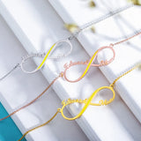 Steel Infinity Name Necklace - Hero's Mom/Wife/Dad/Husband Gift