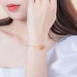 Personalized Name Armband 18K Plated Charm Bracelet for Women