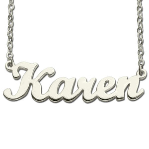 Personalised Stainless Steel Name Necklace Pendant Gift