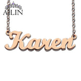 Personalised Stainless Steel Name Necklace Pendant Gift
