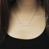 Personalised Stainless Steel Name Necklace Pendant Gift