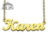 Personalised Stainless Steel Name Necklace Pendant Gift