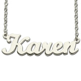 Personalised Stainless Steel Name Necklace Pendant Gift