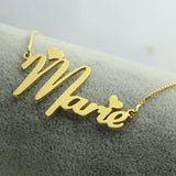 Personalized Stainless Steel Heart Necklace Pendant