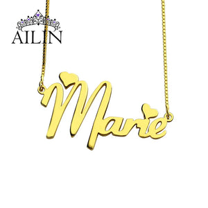 Personalized Stainless Steel Heart Necklace Pendant