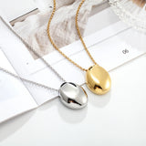 14K Oval Necklace Titanium Steel Premium Chain Hip Hop Jewelry