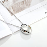 14K Oval Necklace Titanium Steel Premium Chain Hip Hop Jewelry