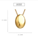 14K Oval Necklace Titanium Steel Premium Chain Hip Hop Jewelry