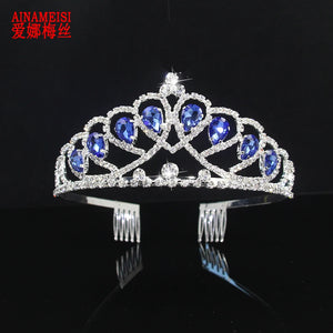 Crystal Bridal Tiara Crown Princess Jewelry Rhinestone Wedding Hair Accessory