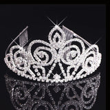 Crystal Bridal Tiaras and Crowns Comb Wedding Headbands Big Crown Hair Jewelry