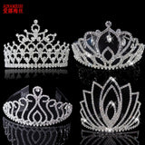Crystal Bridal Tiaras and Crowns Comb Wedding Headbands Big Crown Hair Jewelry