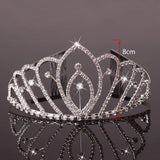 Crystal Bridal Tiaras and Crowns Comb Wedding Headbands Big Crown Hair Jewelry