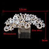 Bridal Crystal Hair Combs Headpiece Jewelry Rhinestone Pearl Flowers