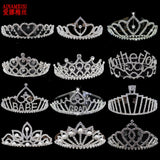 Crystal Tiara Crown, Heart Pearl Headband, Wedding Hair Accessory