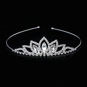 Crystal Glass Crown Headband Girl Princess Headdress Wedding Hair Accessories