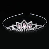 Crystal Glass Crown Headband Girl Princess Headdress Wedding Hair Accessories
