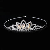 Crystal Glass Crown Headband Girl Princess Headdress Wedding Hair Accessories