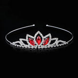 Crystal Glass Crown Headband Girl Princess Headdress Wedding Hair Accessories