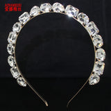 Glass Hairbands Transparent Rhinestone Crown Jewelry Gift