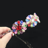 Multicolor Crystal Wedding Hair Accessories Flowers Rhinestone Baroque Headband