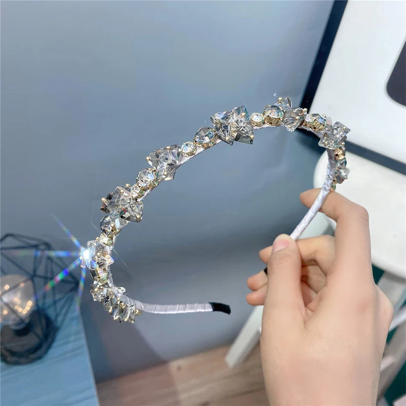 Multi Rhinestone Hairband Women Crystal Tiara Baroque Bridal Headwear