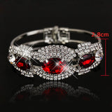 Crystal Wedding Bracelet Full Rhinestone Bride Love Charm Chain