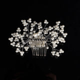 Bridal Tiara Crown Comb Pearl Crystal Hairpin Set