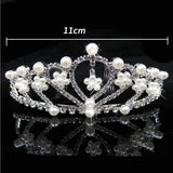 Bride Tiara Headband Pearl Rhinestone Crown Wedding Hair Accessories